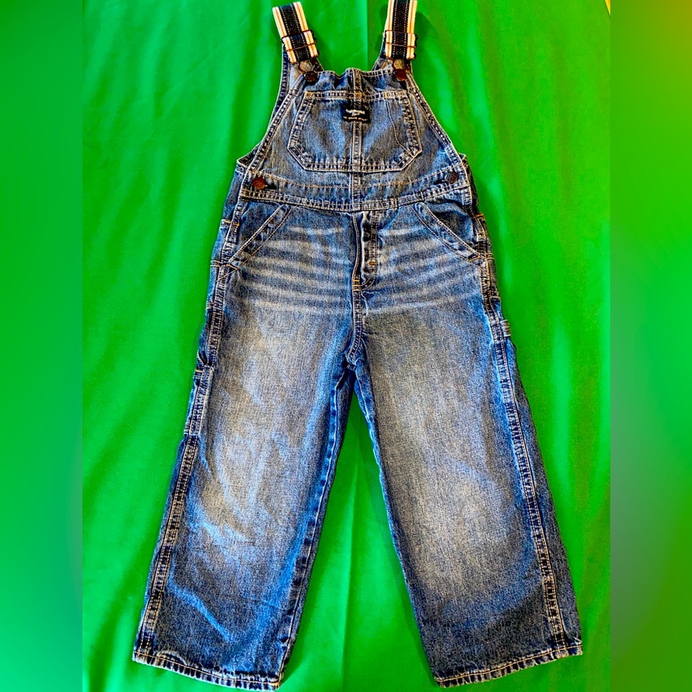 Vintage Oshkosh B'gosh Blue Denim Overalls Pants 4T